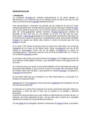 DESERCIÓN ESCOLAR