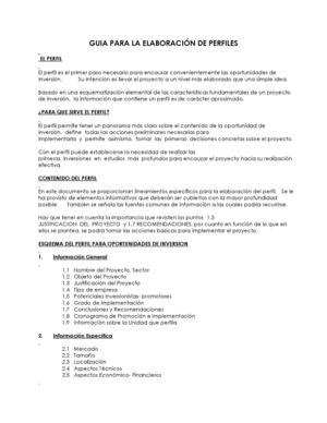 GUIA PARA ELABORACION DE PERFIL