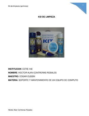 KIT DE LIMPIEZA DE UNA COMPUTADORA