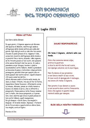 Liturgia della domenica