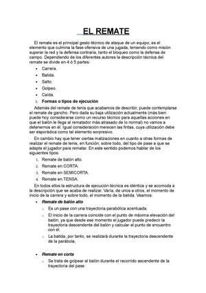 EL REMATE EN VOLEYBOL