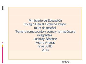 “Reglas del uso de la coma, el punto y coma y las mayúsculas”