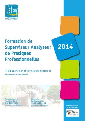 Plaquette SUP APP 2014