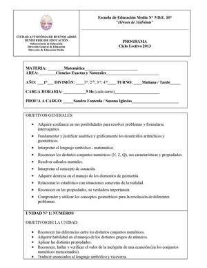 Programas para Primero 2012