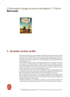 Fiche pédagogique - L'Extravagant Voyage du jeune et prodigieux T. S. Spivet, Reif Larsen SPECIAL FILM