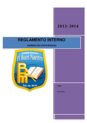 Reglamento Interno-Normas de Convivencia 