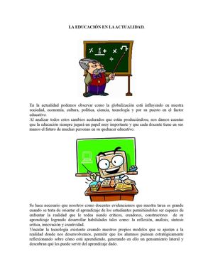 LA EDUCACIÓN ACTUAL