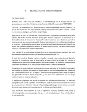 DESARROLLO HUMANO DESDE LA NEUROCIENCIA