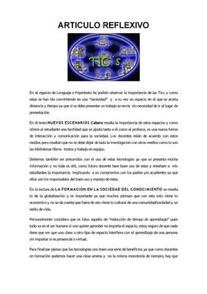 articulo reflexivo