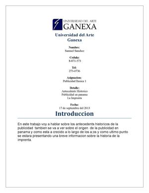 Trabajo de Publicidad Basica I 