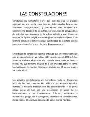 LAS CONSTELACIONES
