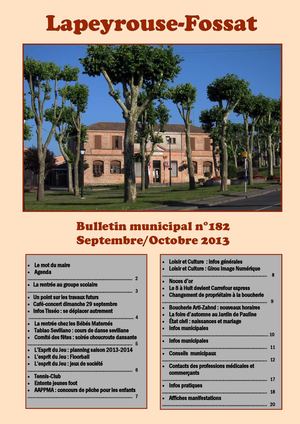 bulletin Septembre - octobre 2013