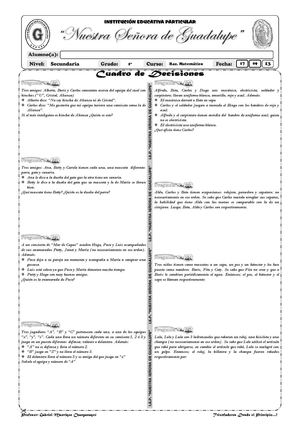 Cuadro de Decisiones - 1º