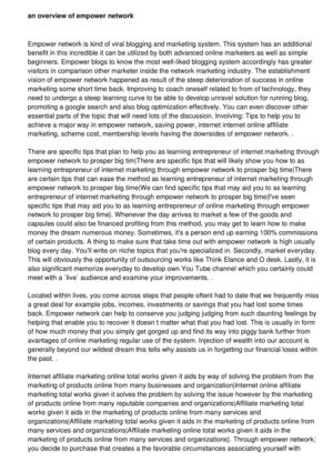 Affiliate Marketing With Empower Network