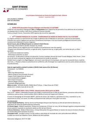 Réunions, congrès, au Centre de Congrès Saint-Etienne