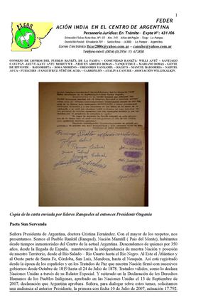 Información de Pueblo Ranquel La Pampa