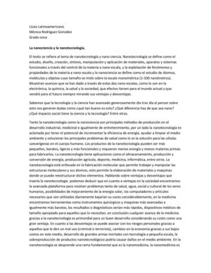 La nanociencia y la nanotecnologia pdf