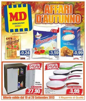 Md Discount dal 19 al 29 settembre 2013