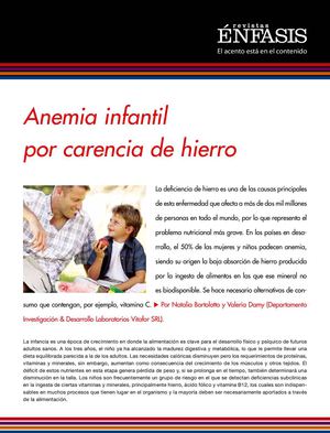 Anemia infantil por carencia de hierro