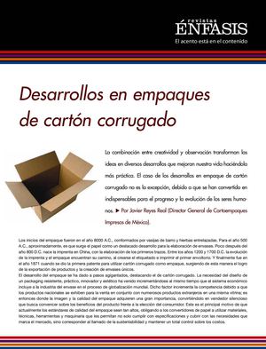 Desarrollos en empaques de cartón corrugado