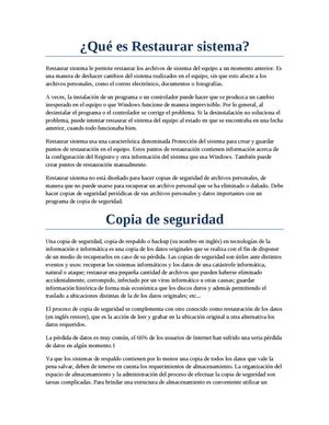 RESTAURAR SISTEMAS 