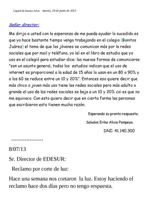 CARTAS DE LECTORES