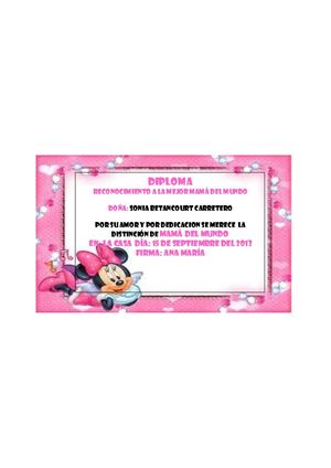 diploma para la mama