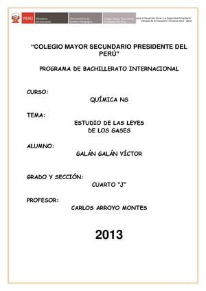 Informe Leyes de los gases