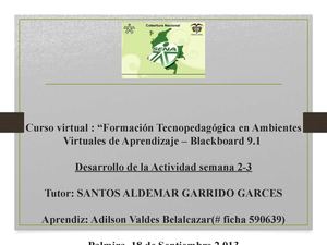 ACTIVIDAD SEMANA 2 - 3 TECNOPEDAGOGICA EN AVA BLACKBOARD