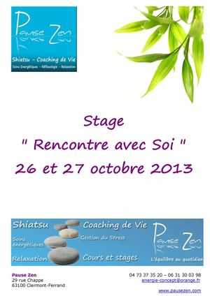 Livret présentation du stage Rencontre avec Soi