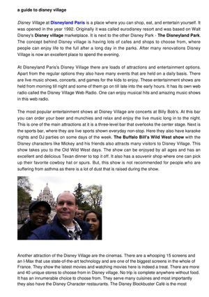 Calaméo - A Guide to Disney Village - Disneyland Paris