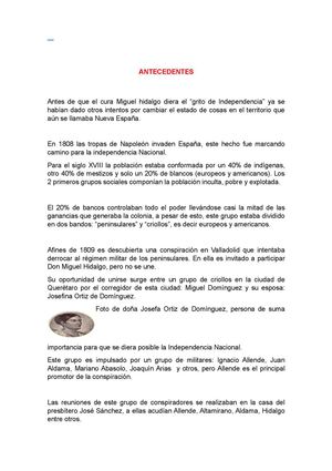 REPORTAJE: INICIOS DE LA INDEPENDENCIA MEXICANA