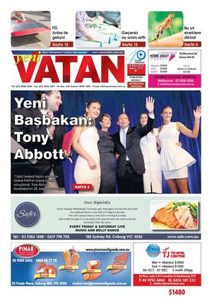 Yeni Vatan Turkish Newspaper Issue No: 1717