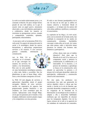 Articulo de la WEB 2.0
