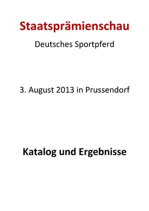 Staatsprämienschau DSP 2013