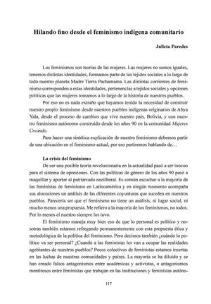 Feminismo comunitario - Julieta Paredes