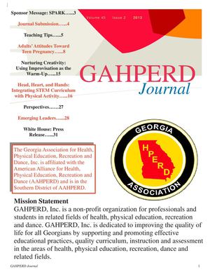 GAHPERD Journal