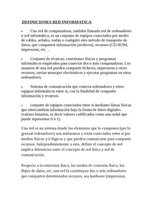 definiciones de red informatica