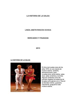 LA HISTORIA DE LA SALSA