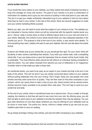 Article Builder Discount