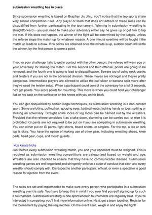 Submission Wrestling Rules Are In Place To Guarantee Safety