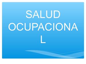 SALUD OCUPACIONAL