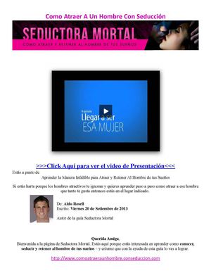 Seductora Mortal | como atraer a un hombre con seduccion