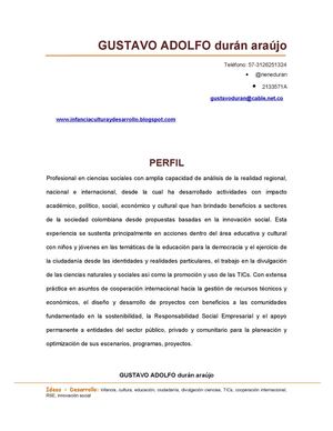 Perfil Gustavo Durán