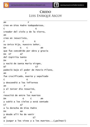 Credo. Luis E. Ascoy. Ministerio de Música Parroquia SVDP