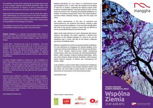  Exhibition "Common Earth" by Wela & Shigeko Hirakawa, Museum of Japanese Art and Technology Manggha in Cracow