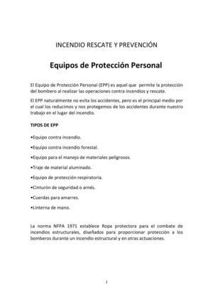 EQUIPOS DE PROTECCIÓN PERSONAL
