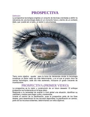 Prospectiva. 