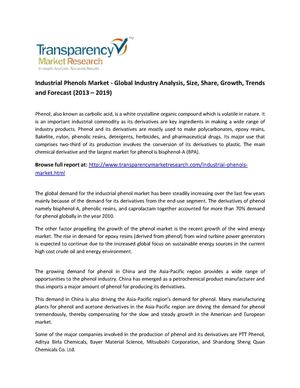 Global Industrial Phenols Market - Industry Analysis, Share, Size and Forecast (2013 - 2019)