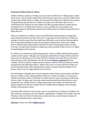 Professional Teleflora florist in Valletta